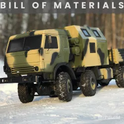 RC TRUCK 8x8 KAMAZ 6350 3D: BILL OF MATERIALS