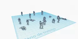 Rebel Trooper Battle poses