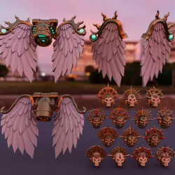 Sanguine Angels Wings and Masks and Jetpacks