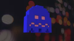 SCARED GHOST FROM PACMAN GAME WALL OR DESKTOP LIGHT BOX SIGN