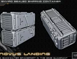 Scifi Shipping Container - 28-32mm gaming - Novus Landing