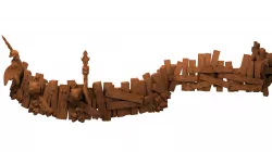 Scrap wood barricades for tabletop games