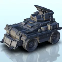 SF missile-launcher on wheels 30 - Vehicle tank SF Science-Fiction