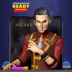 Silco bust - Arcane Fanart