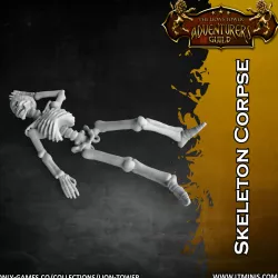 Skeleton Horde - Skeleton Corpse (32mm scale, Pre-supported Miniature)