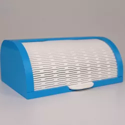 Sliding box with living hinge