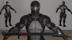 Snake Eyes Fortnite Skin T-Pose RIGGING VR / AR / low-poly 3d model