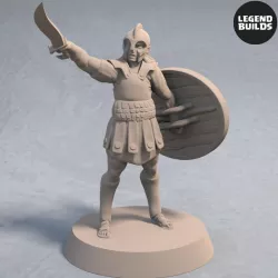 Soldiers of Nemis with Sword and Shield – Pose 1 – 3D printable miniature – STL file