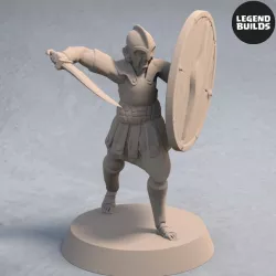 Soldiers of Nemis with Sword and Shield – Pose 2 – 3D printable miniature – STL file