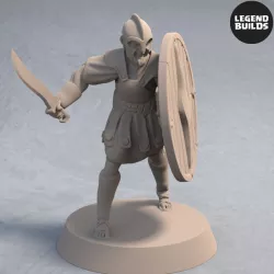 Soldiers of Nemis with Sword and Shield – Pose 3 – 3D printable miniature – STL file