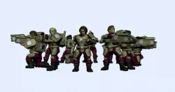 Space communist human auxiliary carbine infantry squad