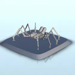 Spider robot on base 5 - BattleTech MechWarrior Warhammer Scifi Science fiction SF 40k Warhordes Grimdark Confrontation