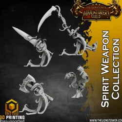 Spirit Weapon Collection - Set of 4 (32mm scale, Pre-supported Miniatures)