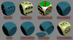 Standard dice, die, D6