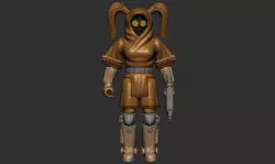 STARWARS Female Jawa bounty hunter 3D ACTION FIGURE OBJ. KENNER STYLE
