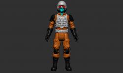 Starwars Rebel shock trooper 3D action figure OBJ. kenner style