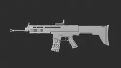 STL models for 3D printing and CNC machine gun