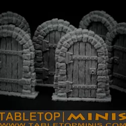 Stone Archway With Wooden Door