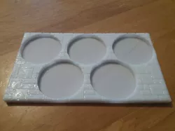 Stone Tile Textured Model Display Tray 40mm x 5no.