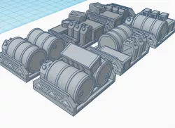 Stowage Racks 40k Vehicles - Supply Drop Pallettes - Perfect for Kill Team, Necromunda, WH40K, Infinity or Deadzone