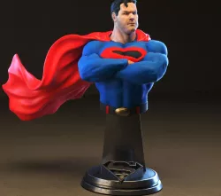 SUPERMAN fanart bust alex ross style 3D print model