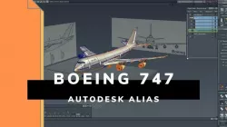 Surface model of Boeing 747 b