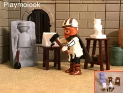 TABLES AND ACCESSORIES SCULPTOR MINIATURE MEDIEVAL NATIVITY SCENE MINIATURE SCALE FIGURES PLAYMOBIL