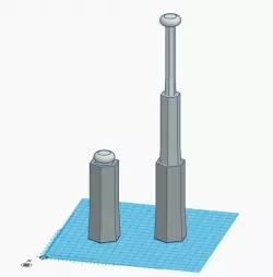 Telescoping Night Stick, print-in-place