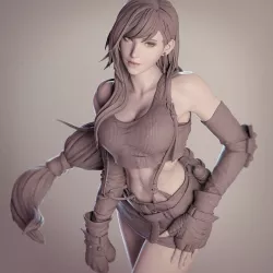 Tifa Final Fantasy statue 3D model Ready to print 3D print model 3D print model