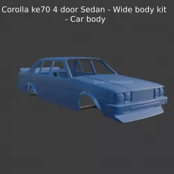 Toyota Corolla ke70 4 door Sedan - Wide body kit - Car body