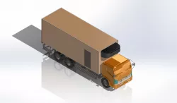 TRUCK CAR, DELIVERY TRUCK, CARRIER TRUCK, TRUCK OF CARRIER, 3D MODEL CAR,