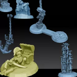 Undersea Bases Stems and Terrain 28mm