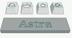 Valorant Astra Abilities Custom Keycaps Debossed Design