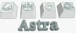 Valorant Astra Abilities Custom Keycaps Embossed Design