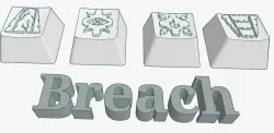 Valorant Breach Abilities Custom Keycaps Embossed Design