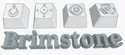 Valorant Brimstone Abilities Custom Keycaps Embossed Design