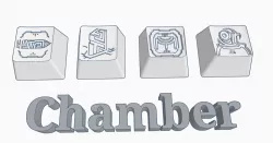 Valorant Chamber Abilities Custom Keycaps Debossed Design