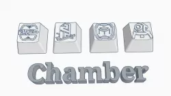 Valorant Chamber Abilities Custom Keycaps Embossed Design