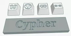 Valorant Cypher Abilities Custom Keycaps Debossed Design