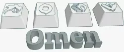 Valorant Omen Abilities Custom Keycaps Embossed Design