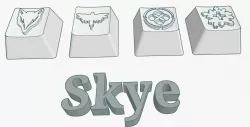 Valorant Skye Abilities Custom Keycaps Embossed Design