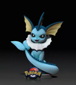 Vaporeon - EEVEE EVOLUTION-POKÉMON FIGURINE - 3D PRINT MODEL