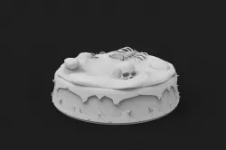 Warhammer 32 mm "booster" base (Chaos themed)