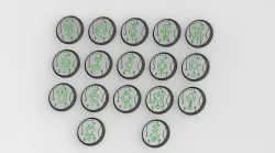 Warhammer 40k Necron Styled Base 32mm