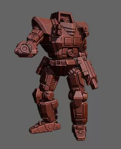 Wild West Gunner   - Fightmech 3d Print Model for Boardgame