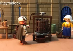 WINE PRESS MINIATURE MEDIEVAL CRIB SCALE FIGURES PLAYMOBIL FIGURES