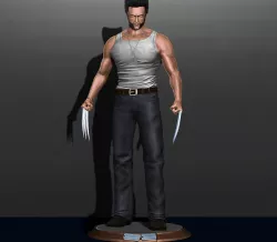 Wolverine Logan By Hugh Jackman Marvel Comics Model Printing Miniature Assembly File STL for 3D Printing FDM-FFF DLP-SLA-SLS
