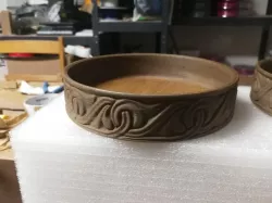 Wooden bowl ornament from Assassin's Creed Valhalla Orlog game
