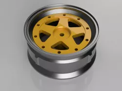 Work-style split rim for 1/10 RC chassis