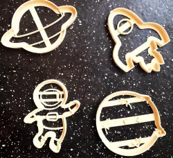 x4 Espaciales galácticos viaje - cortante galletas masa nasa